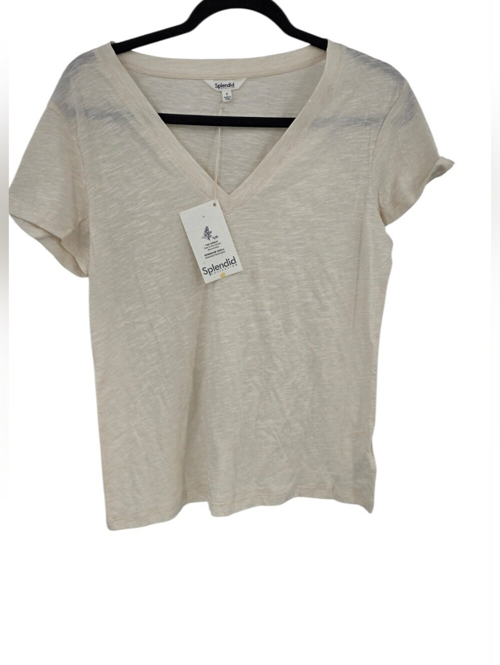 New Splendid Cream T-Shirt Small